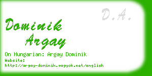 dominik argay business card